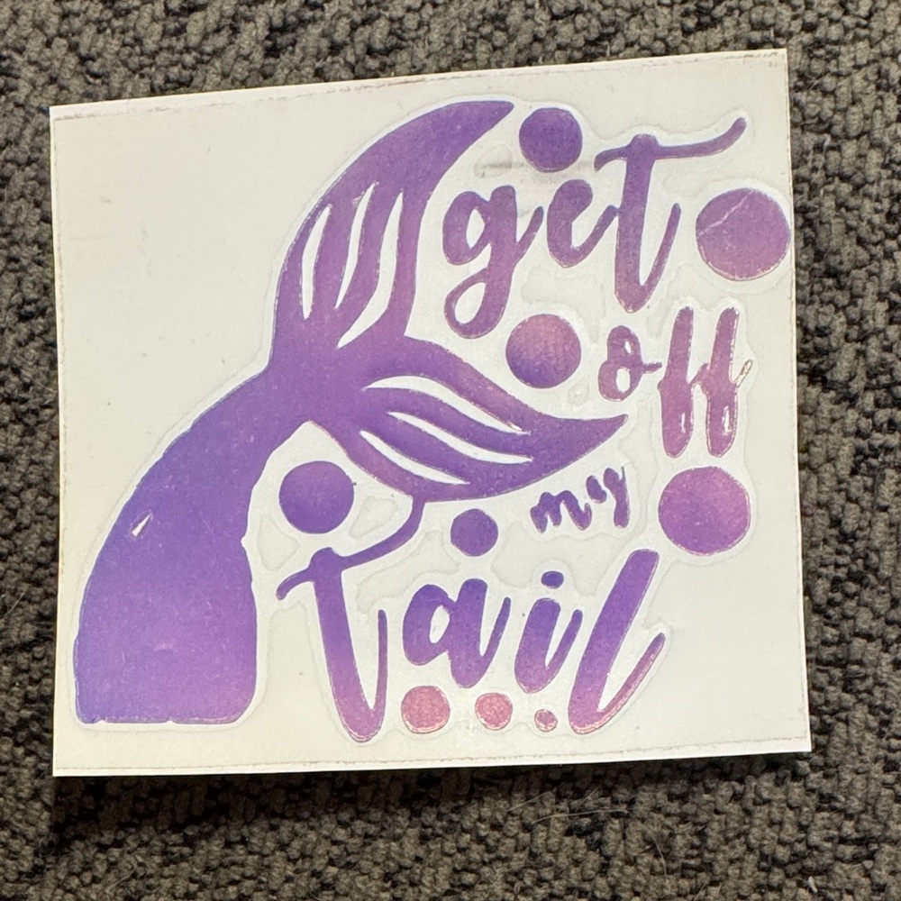 Purple Mermaid Tail Sticker
